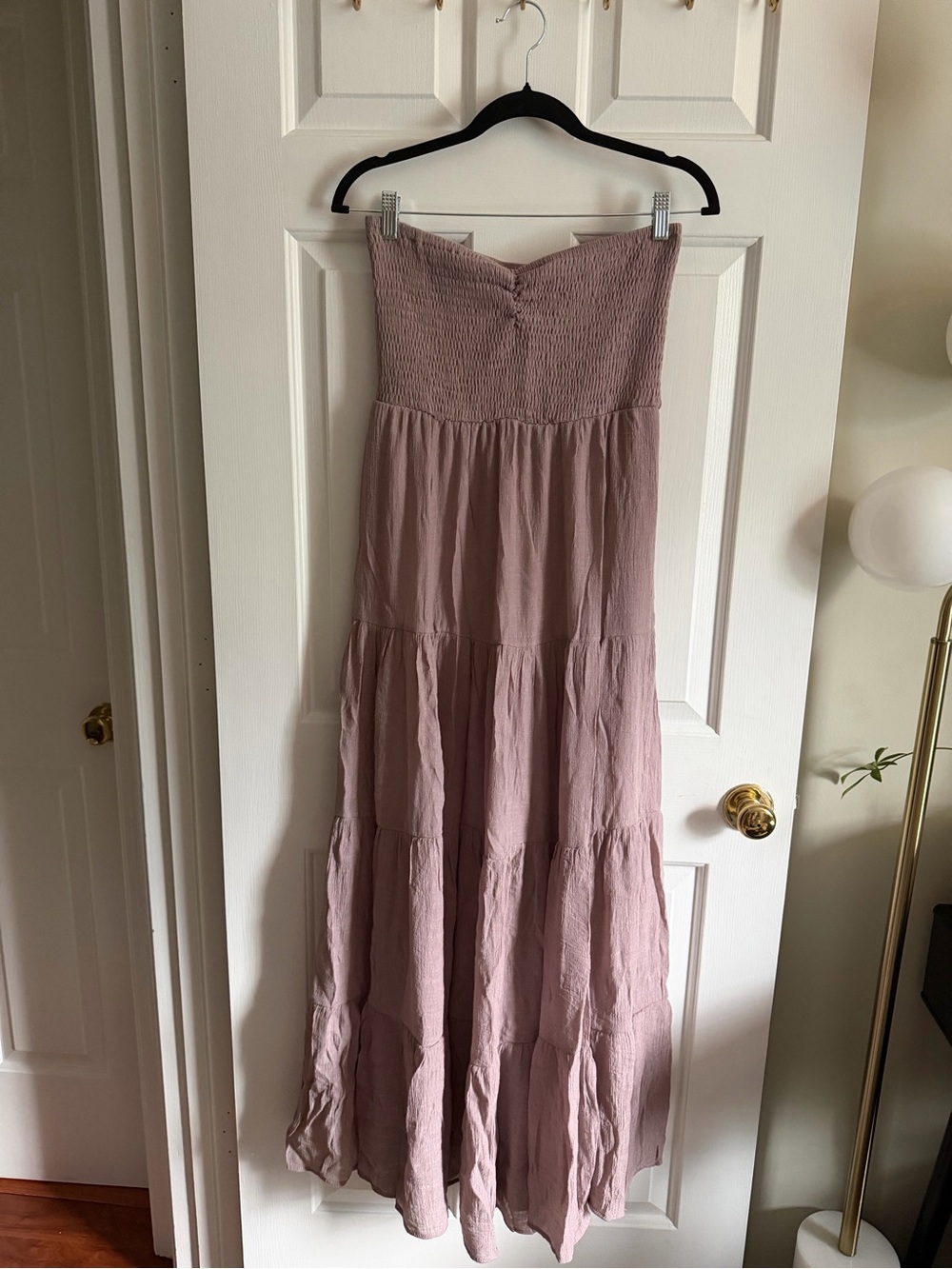 HYFVE Strapless Tiered Maxi Skirt - Dusty Rose